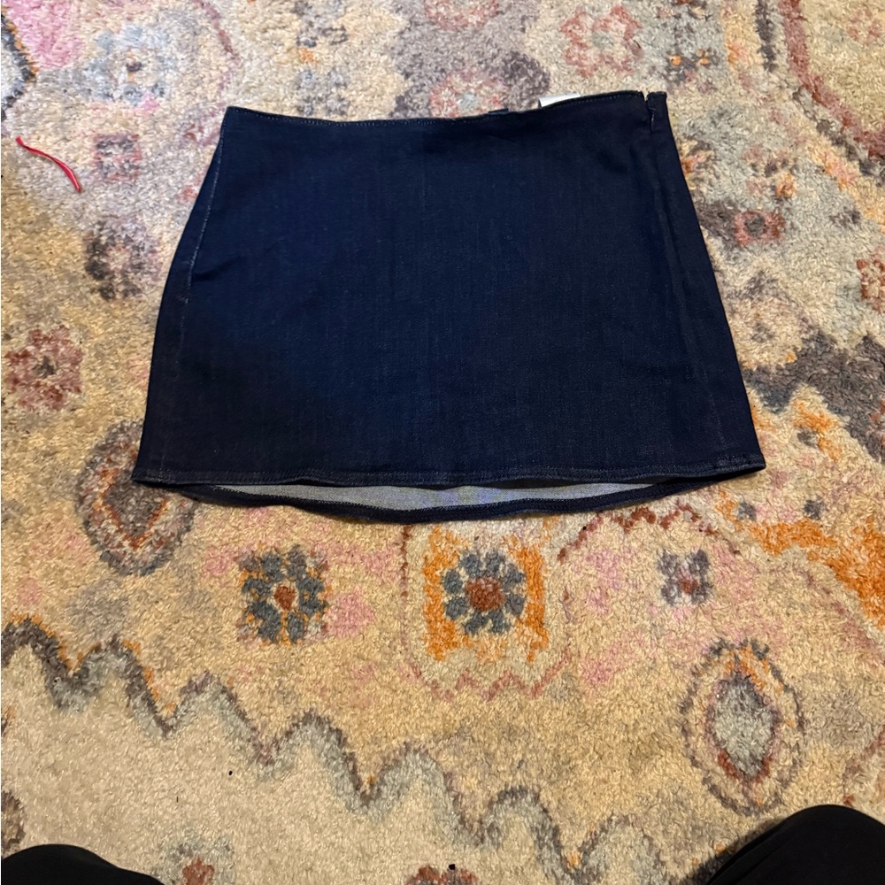 Dark Blue Denim Mini skort - Classic Clean Silhouette